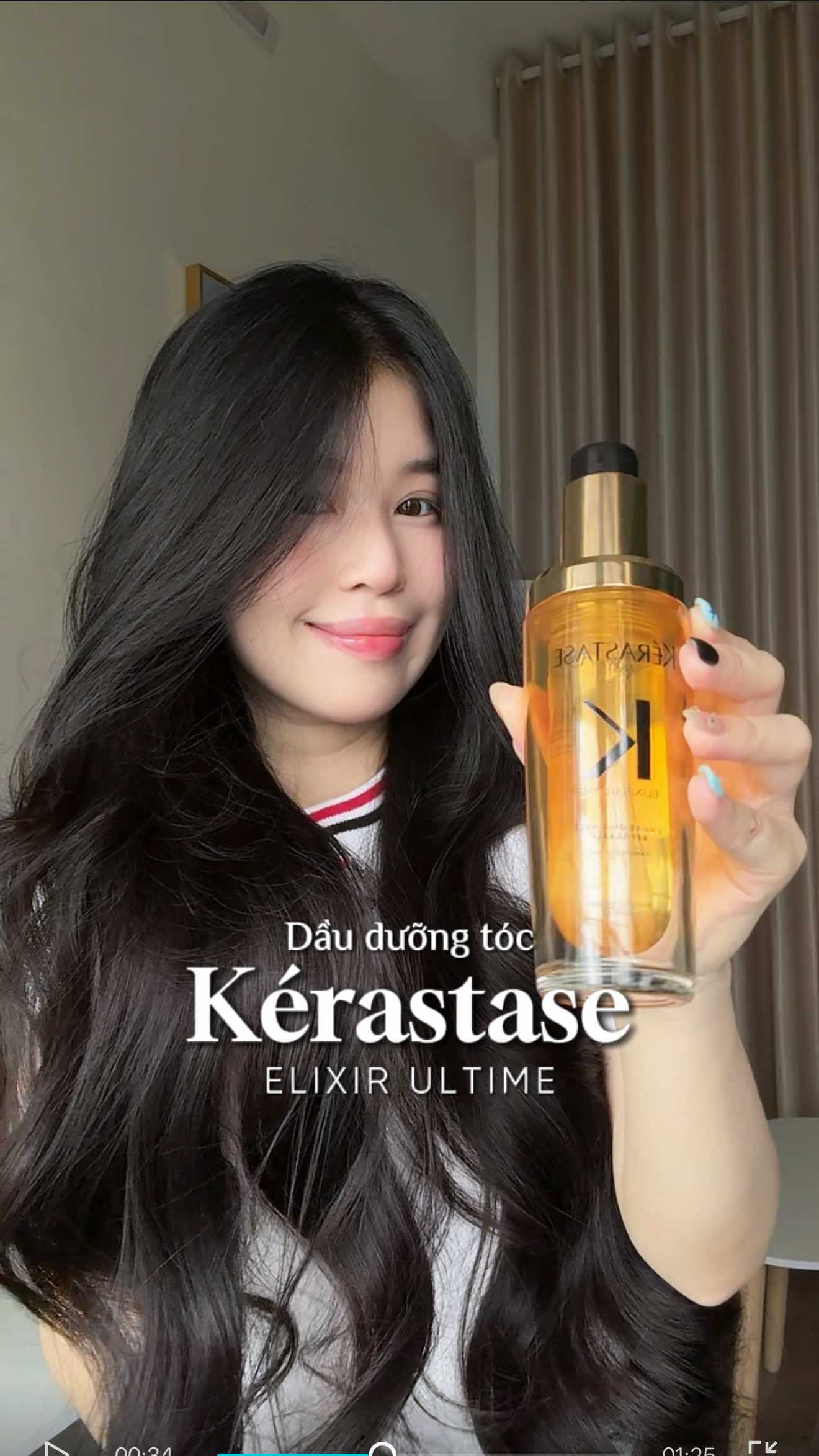 Sau 2 năm thì cuối cùng cô ấy cũg đã được nâng cấp chai dầu dưỡng tóc mới 😝💕  #hairtok #haircare #KerastaseVN #HợpTácCùngKérastase #chamsoctoc 