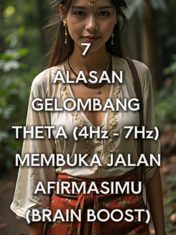 7 Alasan Mengapa Gelombang Theta (4Hz - 7Hz)  Penting untuk Afirmasi & Mindset” 1. Gerbang ke Alam Bawah Sadar 🪾Theta membuka pintu menuju pikiran bawah sadar, tempat program lama disimpan. Afirmasi jadi lebih mudah masuk ke sana. 2. Meningkatkan Sugestibilitas Positif 🪾Di frekuensi theta, otak lebih menerima sugesti baru,ini momen emas untuk afirmasi. 3. Menurunkan Resistensi Ego 🪾Logika kritis jadi tenang, sehingga afirmasi tak ditolak, tapi dipeluk oleh batin. 4. Mengaktifkan Kreativitas & Imajinasi 🪾Visualisasi afirmasi jadi lebih hidup, terasa nyata, dan lebih cepat termanifestasi. 5. Meningkatkan Rasa Damai 🪾Theta membawa relaksasi dalam, sehingga afirmasi diulang dengan hati tenang, bukan penuh cemas. 6. Memperkuat Intuisi 🪾Di kondisi theta, intuisi lebih aktif, sehingga afirmasi terasa selaras, bukan sekadar kata-kata kosong. 7. Menyatukan Pikiran & Jiwa Gelombang theta 🪾memfasilitasi koneksi antara pikiran sadar, bawah sadar, dan spiritual insight. Judul musik : Gelombang Ketenangan (Waves of Serenity) Produksi Musik : Suno Ai catatan🎹 *tidak ada trik permainan alat musik yang secara langsung 