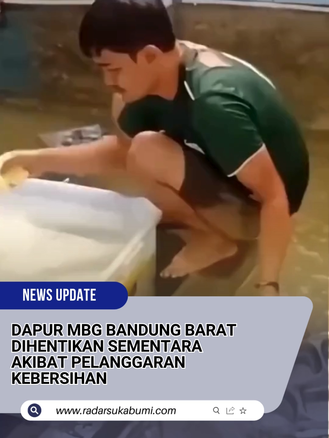 Operasional dapur program Makan Bergizi Gratis (MBG) di Kecamatan Cipatat, Kabupaten Bandung Barat, terpaksa dihentikan sementara setelah inspeksi mengungkap pelanggaran serius terkait kebersihan. Petugas menemukan proses pencucian nampan ompreng yang jauh dari standar: hanya dicuci di bak air sabun, lalu dibilas di air tidak steril tanpa aliran air bersih yang memadai, berpotensi membahayakan kesehatan siswa penerima manfaat. Perwakilan SPPG Cipatat, Taufik, mengonfirmasi penghentian tersebut pada Rabu (1/10/2025). 