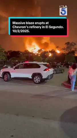 A massive blaze has erupted at Chevron’s refinery in El Segundo Thursday night. Details are limited and it’s unclear when exactly the fire started or what caused it, but massive flames could be seen from AlertCalifornia cameras shooting into the skies. The refinery, located at 324 West El Segundo Boulevard, has its own fire department which is currently fighting the blaze. While no evacuation orders have been ordered, officials in Manhattan Beach said they were aware of the fire and urged residents to keep their doors and windows closed. So far, there have been no reports of injury. An estimated 1,500 employees work at the refinery. Sky5 is overhead. This is a developing story. Please refresh page for additional details.