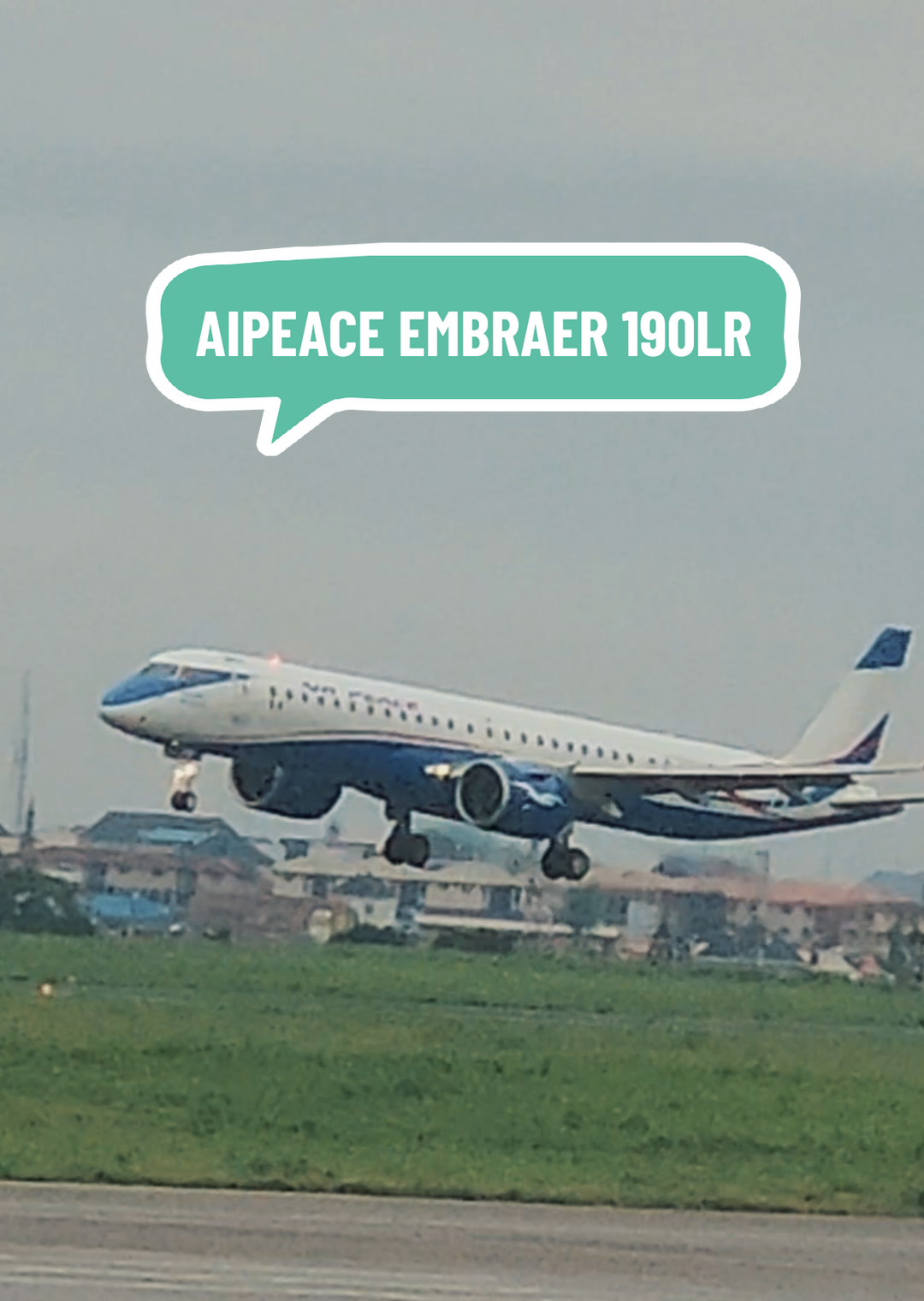 just a normal landing day for Airpeace Embraer 190 #landing #airpeace #airplane #mm2 #flight 