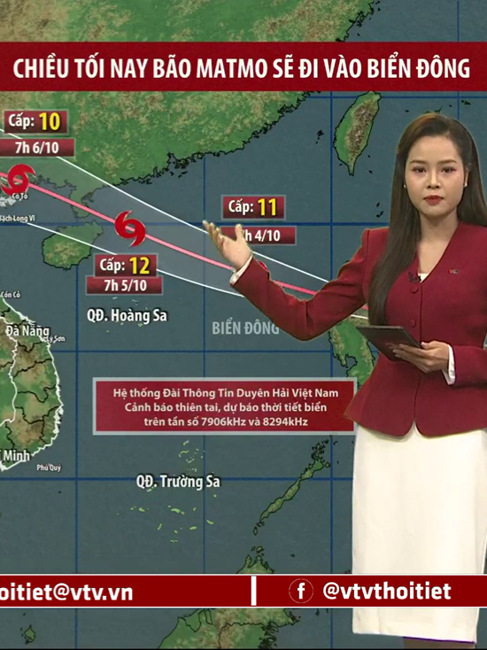 Dự báo thời tiết 11h30 - 03/10/2025 | Bão số 11 Matmo khi nào vào Biển Đông? | VTVWDB