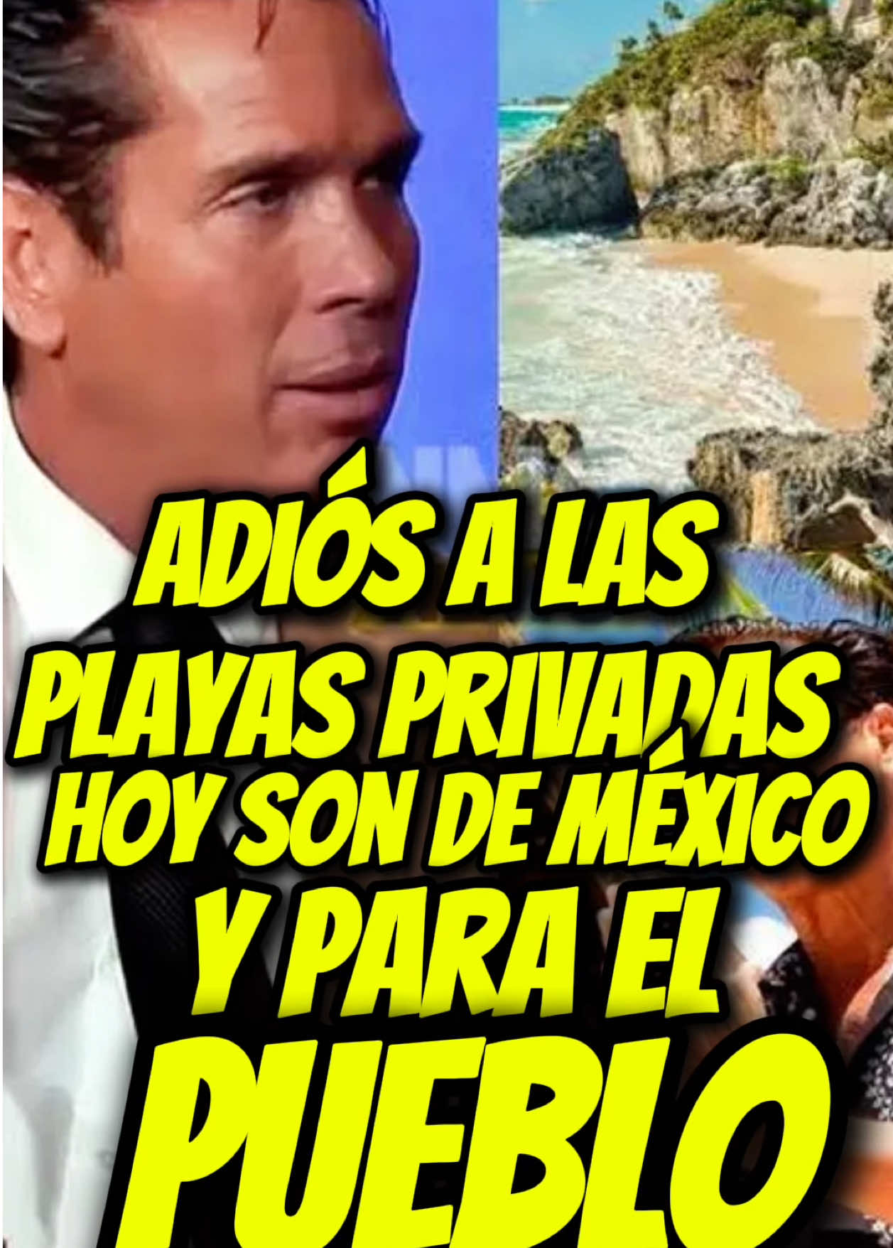 Adiós  a las playas privadas en México #reformaenmexico #claudiasheimbaum #4t #lopezobrador #morena 