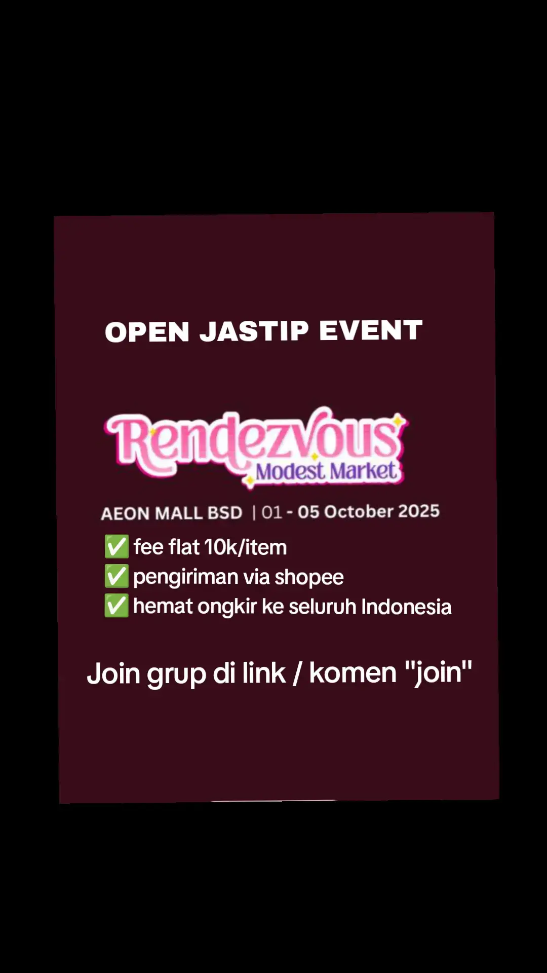 Cuss join grup nya: https://chat.whatsapp.com/GGWUftIfUsBDbs1b1UJADJ?mode=ems_copy_t #jastip #rendezvouz #jastipmurah #diskon #promo 