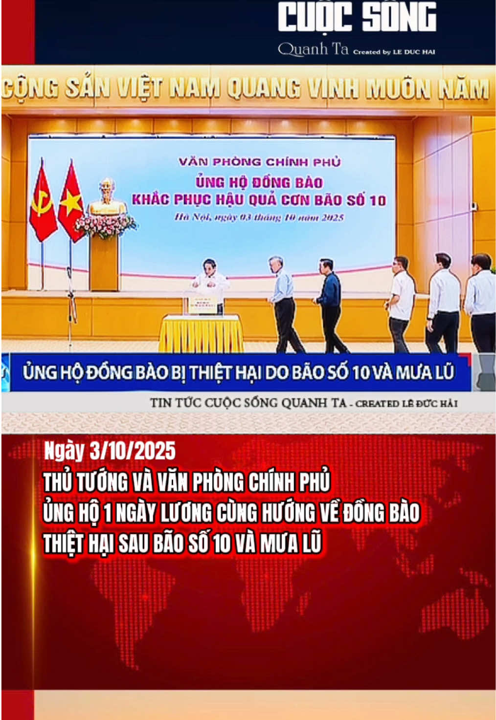 Thủ tướng Phạm Minh Chính và Văn phòng Chính phủ đã quyên góp mỗi người ít nhất 1 ngày lương ủng hộ chung tay cùng hướng về đồng bào thiệt hại sau bão số 10 và mưa lũ. #cuocsongquanhta #tintuc #thutuongphamminhchinh #vanphongchinhphu #baoso10 