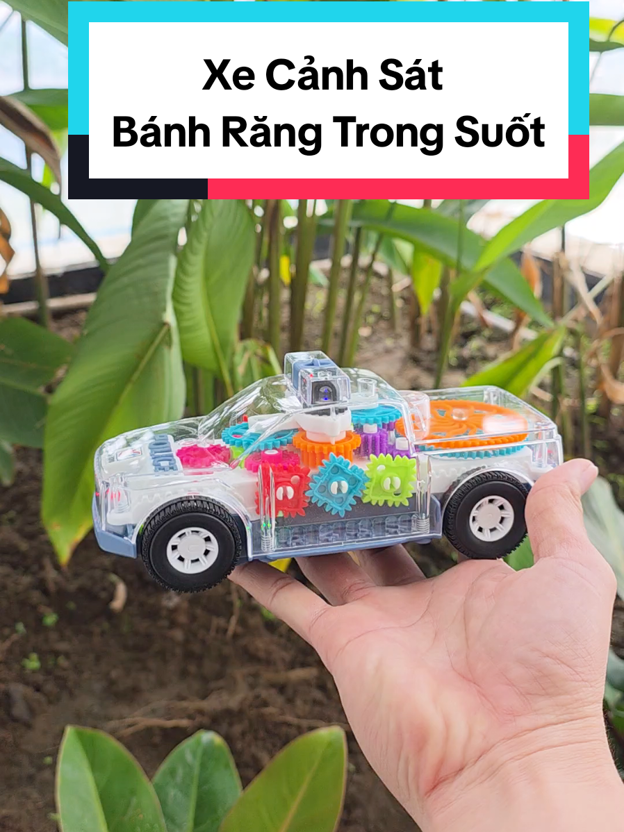 Xe cảnh sát bánh răng trong suốt #dochoichobe #xedochoi #xecanhsatbanhrang #xebanhrangtrongsuot #huynhkidtoy 