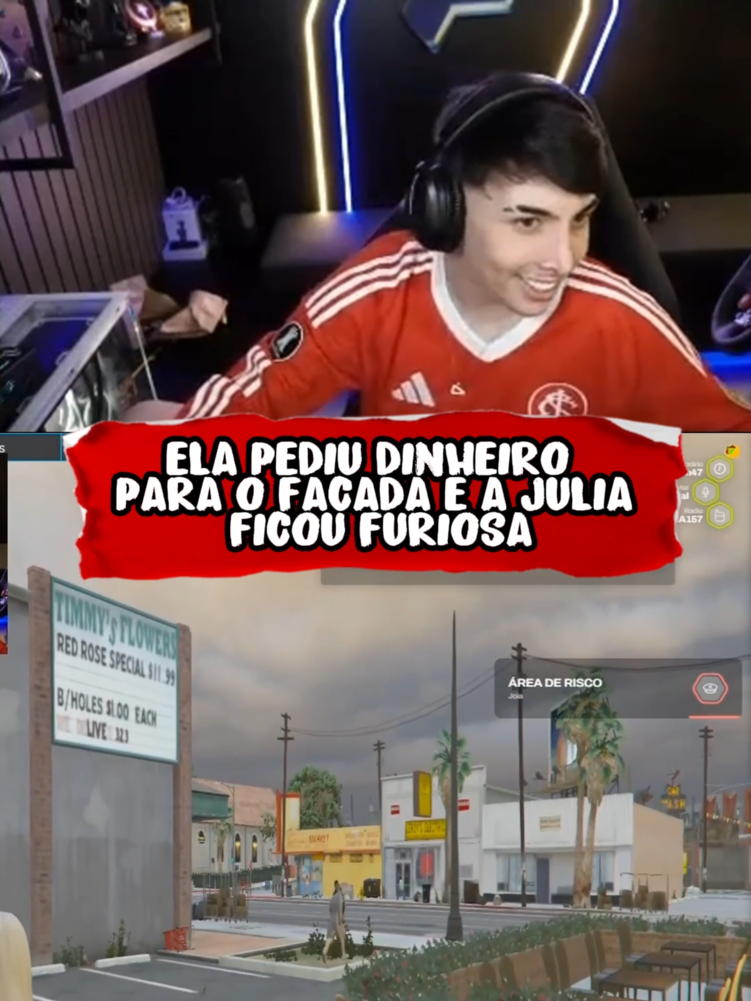 Ela pediu dinheiro para o Facada e a Julia ficou ficou furiosa @facadarp @juliaaemerick #facada #facadarp #facadarp_ #franca #metropolerp #metropole #gtarp #fivem #clipsdofacada #cortesdofacada #cortesdofacadalive #locking #lockfps #viral
