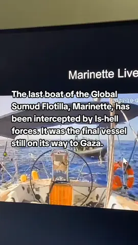 “500 activists. 44 countries. One mission: Gaza. Sumud Flotilla attacked, but their message now echoes louder than ever. Pray for safety, strength and courage for those detained. #fyppppppppppppppppppppppp #fyp #gaza #alleyesonsumudfotilla #marinette 