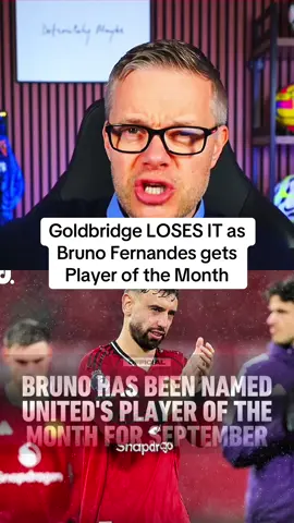 Mark Goldbridge RANT as Bruno Fernandes wins Player of the Month for September #markgoldbridge #manchesterunited #brunofernandes #CapCut 