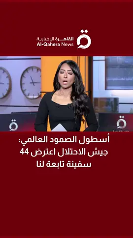 أسطول الصمود العالمي: جيش الاحتلال اعترض 44 سفينة تابعة لنا #القاهرة_الإخبارية