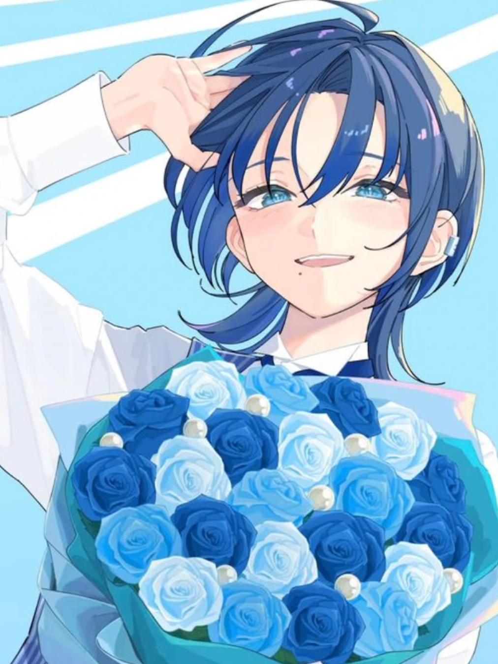 My girl left today gang, it's so sudden. hope she finds her goals in the future 💙💙💙💙💙💙💙💙 *g4y if u find goldship cosplay #hiodoshiao #regloss #hololive #vtuber #hololivedev_is