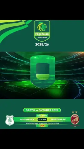 Zona Barat PSMS MEDAN VS SRIWIJAYA FC  Sabtu,4 Oktober 2025 15.30 WIB Stadion Utama Sumatera Utara,Medan LIVE!! RIBAK SUDEEEE #liga2indonesia #ayamkinantan #psmsmedan #SRIWIJAYAFC #PSMS 