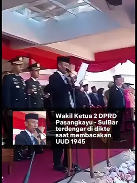 Beredar video di duga Wakil Ketua 2 DPRD Kab. Pasangkayu Sulawesi barat di dikte saat bacakan UUD 1945