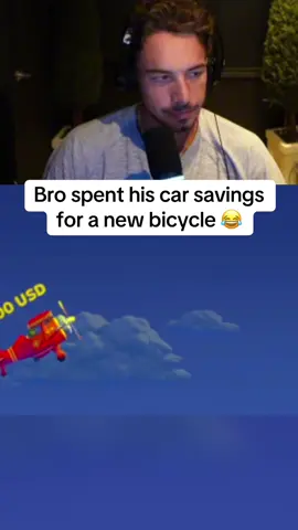 Bro spent his car savings for a new bicycle  #fyp #streaming #streamer 