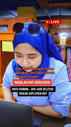 MATA KUNING, MUKA, TANGAN, KAKI BENGKAK. KINI SIHAT DENGAN MAKAN LIVCORE Dulu mata kuning, muka dan tangan bengkak sebab masalah hati berlemak.  Alhamdulillah selepas amalkan Livcore, semuanya berubah.  Mata semakin cerah, muka tak bengkak lagi, badan rasa lebih sihat dan ringan.  Livcore bantu hati jadi lebih kuat dan badan lebih segar. 🌿✨ Hubungi saya untuk lebih info. #livcore #livcoretestimony  #hatiberlemak #matakuning #suplemenhati  @superbsuhaimi @MAKLANG_RUBY @ᗷE.ᑭOᑎS@6556  @roslly  @WAN MAMA NANI  @-Mama Syifa Therapist-  @__incesFB__ 