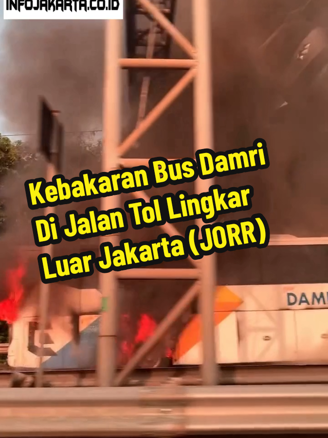 Jumat sore, 3 Oktober 2025, dilaporkan terjadi kebakaran bus Damri di Jalan Tol Jatiasih - Lingkar Luar Jakarta (JORR). Mohon berhati-hati. #toljorr  ----- Ikuti akun kami untuk update informasi terkini Jakarta dan sekitarnya ----- 📹 : ig via laraslasmika