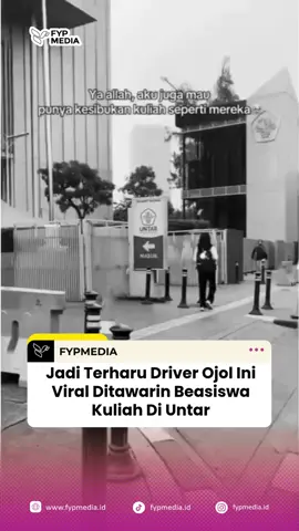 Seorang driver ojek online yang curhat di TikTok mendadak viral. Berakhir dengan ia ditawari beasiswa kuliah gratis di Universitas Tarumanagara (UNTAR). Sc: TT / @restuojol_ #driverojol #viralindonesia #kisahinspiratif #haru #beasiswakuliah 