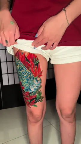 chỉnh sửa lại mầu cho e gái trên phố 1,5🍠#xamhinhnamtuliem #tattoo #xamhinhnghethuat 