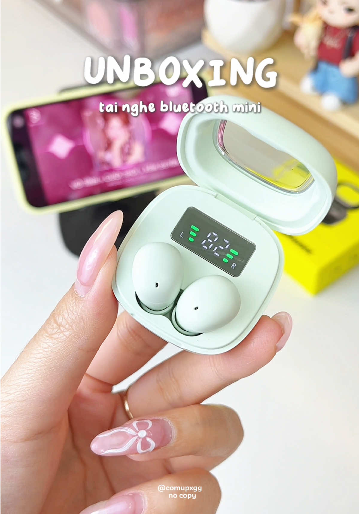 tai nghe bluetooth mini , nghe âm thanh siu hay và rõ lắm 👂🎶 #tainghebluetooth #tainghe #tainghekhongday #tainghengu #thaothichriviu 