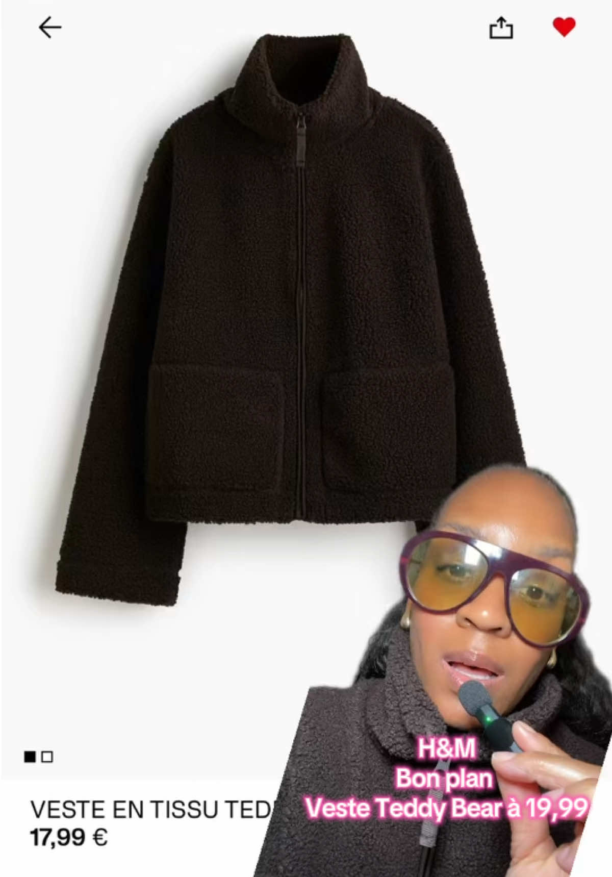 Nouveau bon plan veste Teddy Bear à 19,99 @H&M  Référence 1296051001 #teddybear #hm #bonplan #autumn #outfit 