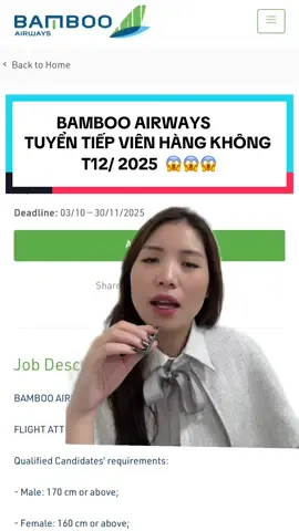 #bambooairways #chịgiáohàngkhông #cabincrew #tiepvienhangkhong 