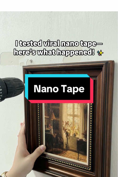 🔥Nano tape magic! Sticks everything absurdly tight—peels off without a trace? #tiktoshop #fyp #DIY #tiktok #NanoTape #nodrillsolution #notracetape #homehacks 