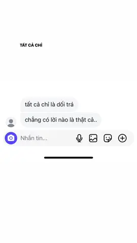 tất cả chỉ là dối trá. 