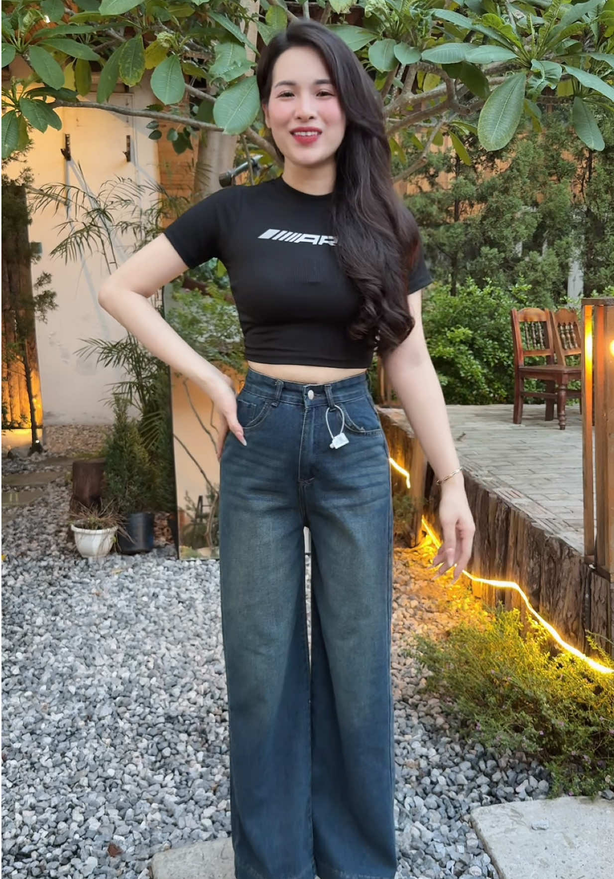 Quần jean xuông xinh lắm #quanjeanxuong #quanjeangiay #quanxuongjean #xuhuong #hoalela1102 
