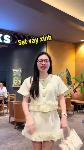 Set váy xinh chân váy A #hienkimcuong #xuhuong #setvay #setvaytieuthu 