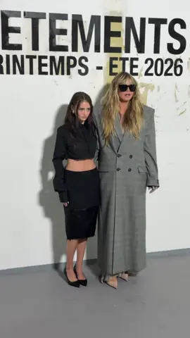 #heidiklum arrives for the #vetements show for #parisfashionweek 