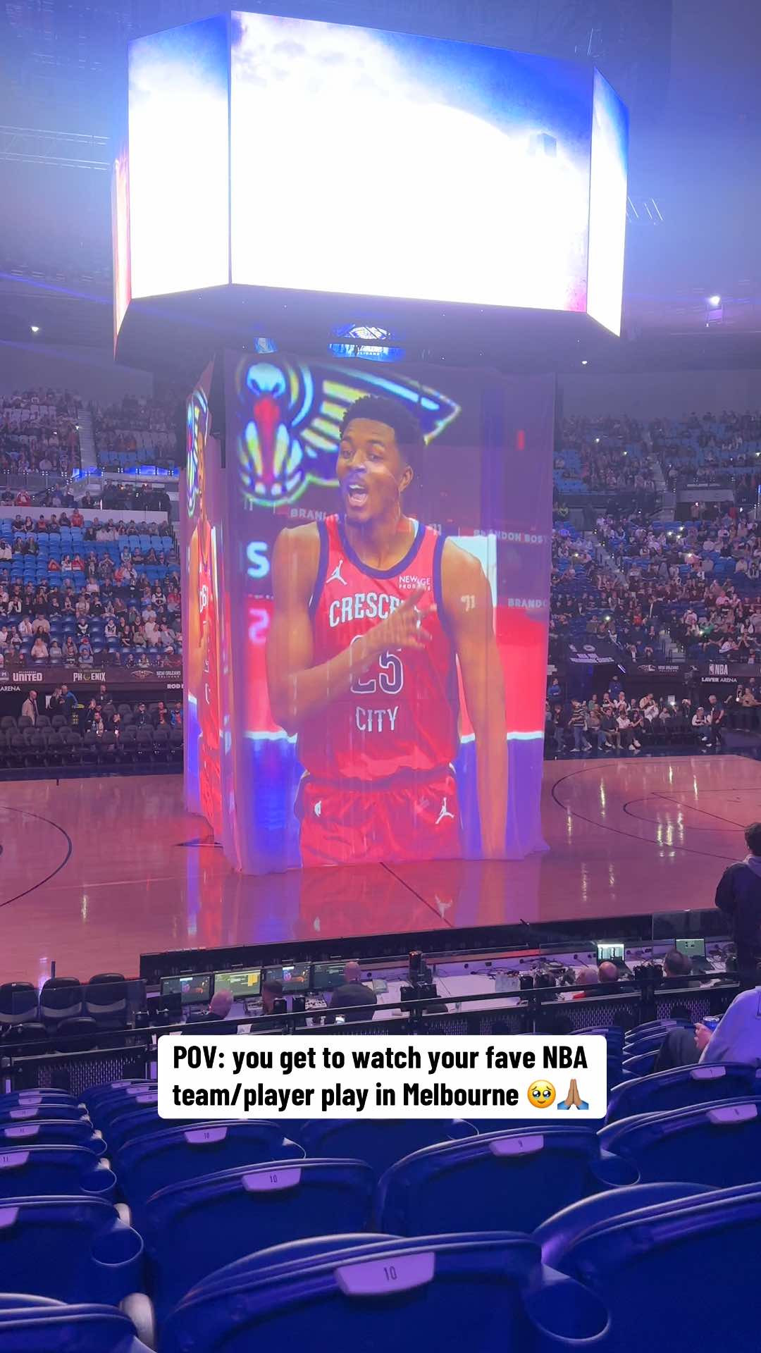 A literal dream come true 🏀🙏🏽 GO PELS! #neworleanspelicans #zionwilliamson #pelicansbasketball #basketball #NBA 