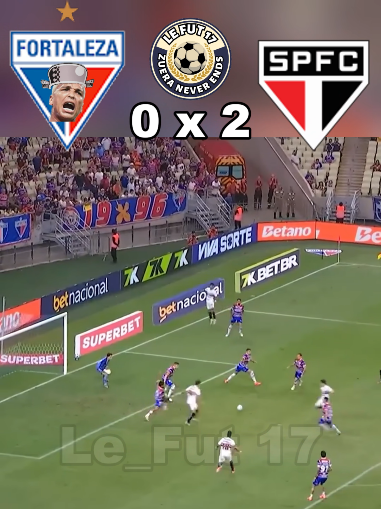 fortaleza x sao paulo 😂🤣😄😁 #meme #futebol #fortaleza #brasileirao #saopaulo #saopaulofc #tricolorpaulista #fut #futbol⚽️ #futeboldazuera #videoviral