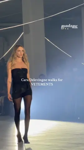 #caradelevingne walks for #vetements #pfw #TikTokFashion #parisfashionweek 