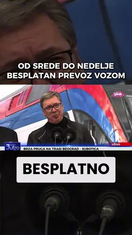 Besplatan prevoz vozom do nedelje #vucic #voz #predsednik #srbija #fyp  
