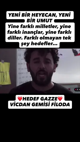 Yine farklı milletler, yine farklı inançlar, yine farklı diller. Farklı olmayan tek şey hedefler… HEDEF GAZZE VİCDAN GEMİSİ FİLODA #GlobalSumudFlotilla #MyAgendaSumud 