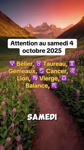 Fait attention au samedi 4 octobre 2025 #horoscope #argent #astrologie #affirmation #signeastrologique 