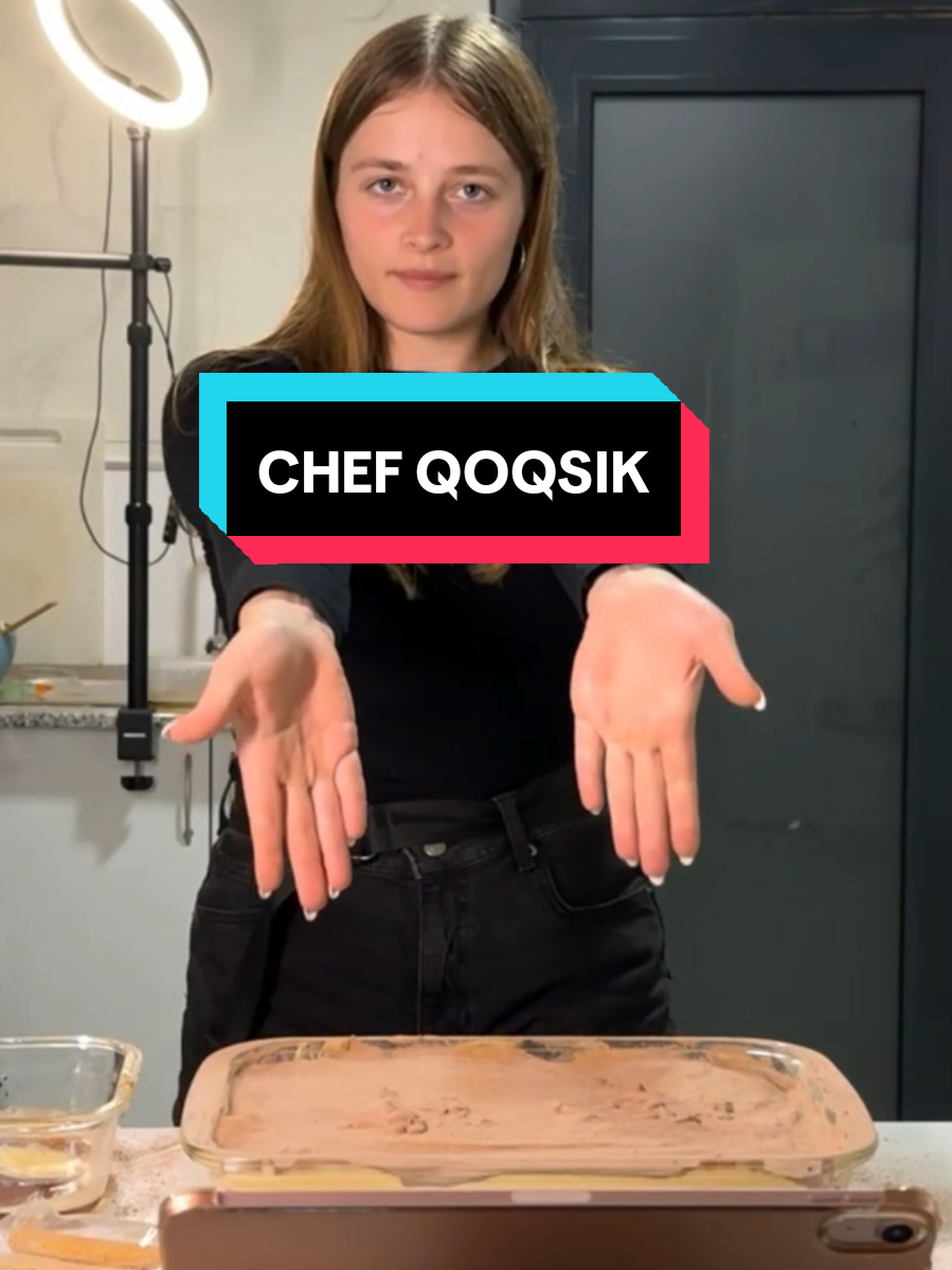 After some struggles qoqsik made a delicious tiramisu! 😋 #qoqsik @qoqsik #tiramisu #cooking #twitch #fyp 