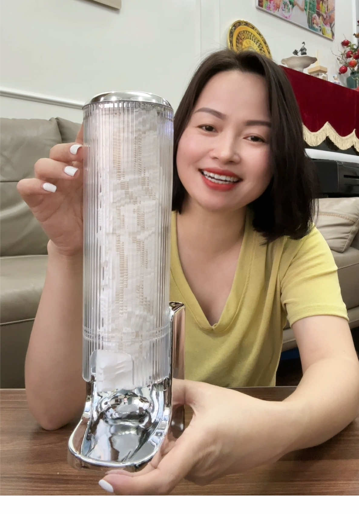 Ống đựng bông tẩy trang treo tường #xuhuong #telinhhome #ongdungbongtaytrang 
