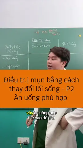 ăn uống như thế nào để tránh gây mụn #duocsihuynhcongthang #dshuynhcongthang #duocsigokien #trimun