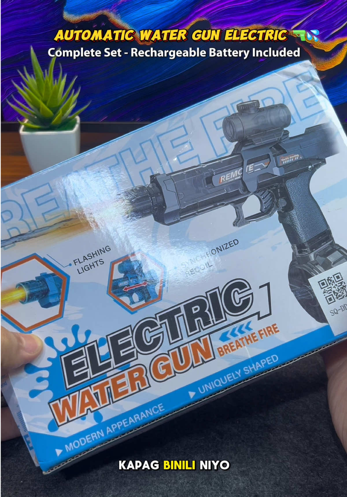 Ang ganda neto grabe! Electric Automatic Water Gun 🔫💦 Complete set na with rechargeable battery included. Perfect gift sa anak mo or inaanak mo ngayong darating na pasko. For sure abot tenga ngiti nila kapag niregaluhan mo sila neto ❤️ #electricwatergun #waterguntoy #toywatergun #rechargeablebatteryoperated #christmasgiftforkids 