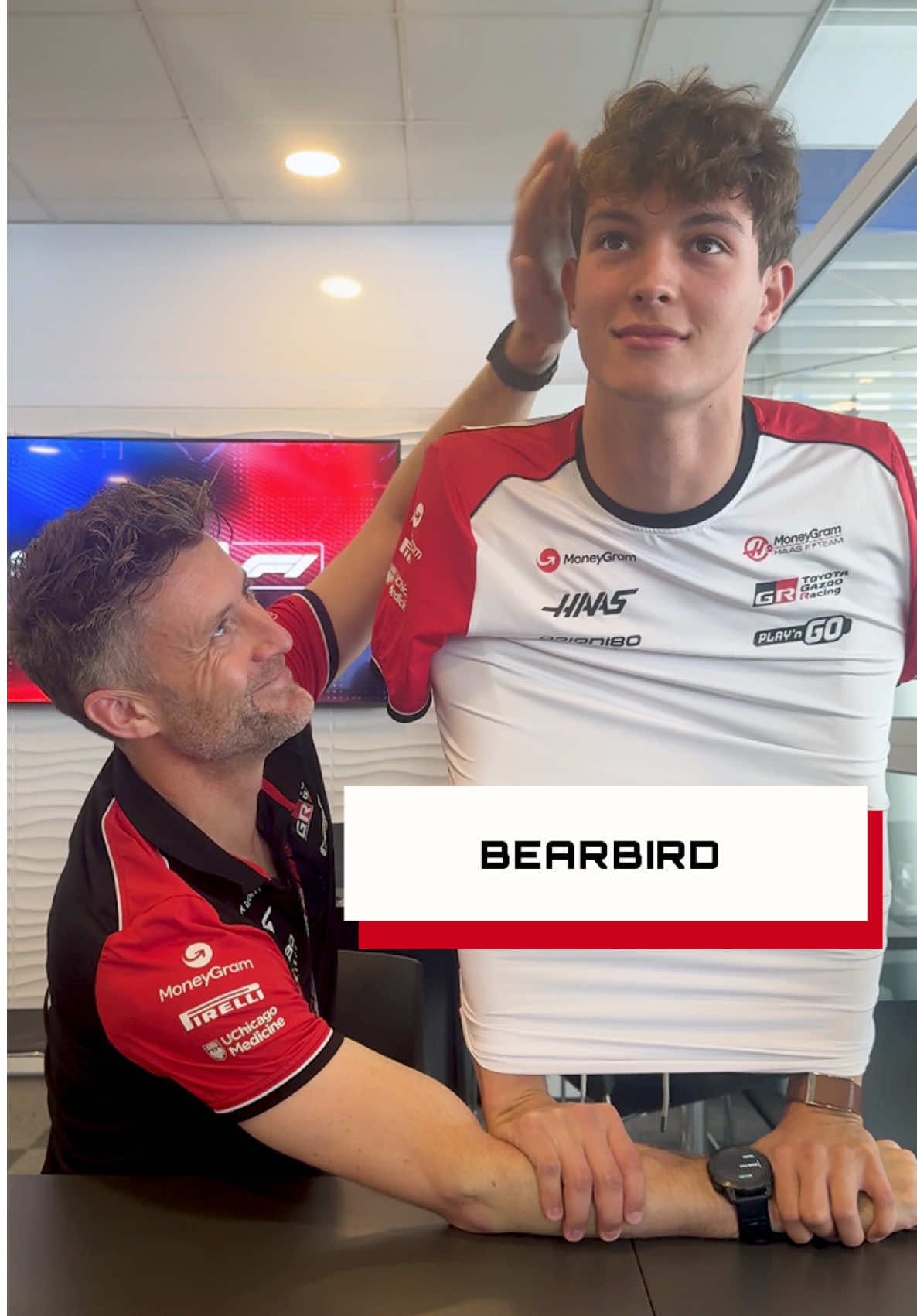 We’ve got a new pet Bearbird 🐻🦅 #HaasF1 #F1 #F1TikTok #birdarm 