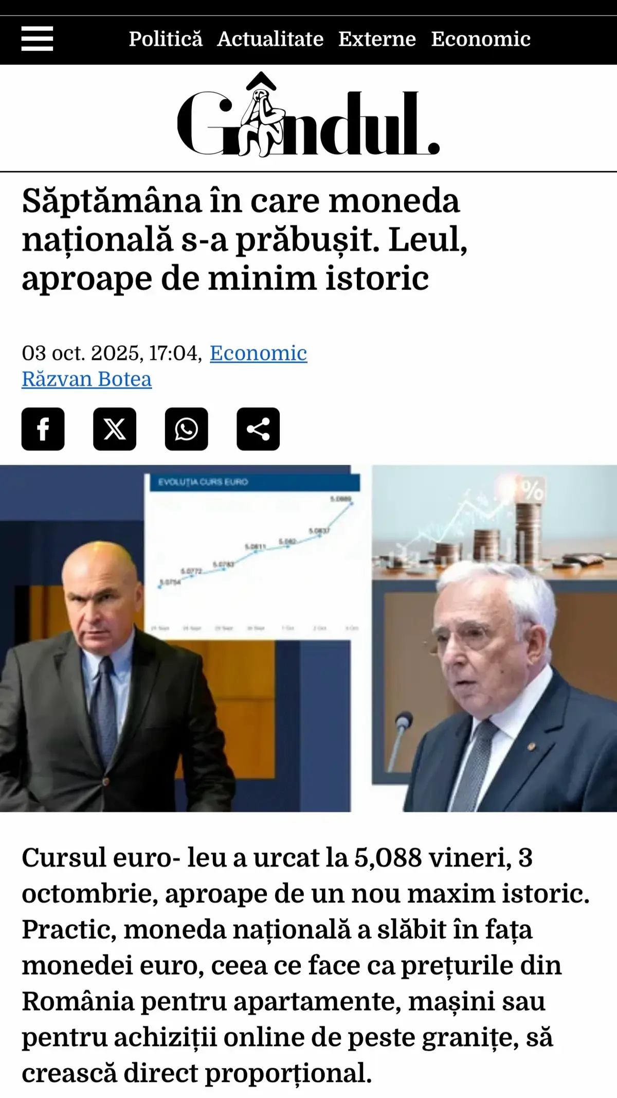 Este o săptămână complicată în plan financiar. Guvernul a operat prima rectificare bugetară și, a doua zi, a ieșit pe piețele externe să caute bani pentru acoperirea deficitului bugetar. În aceeași vreme, așa cum arată datele de la Banca Națională a României (BNR). Dobânzile la creditele în lei au urcat la maxime istorice.
