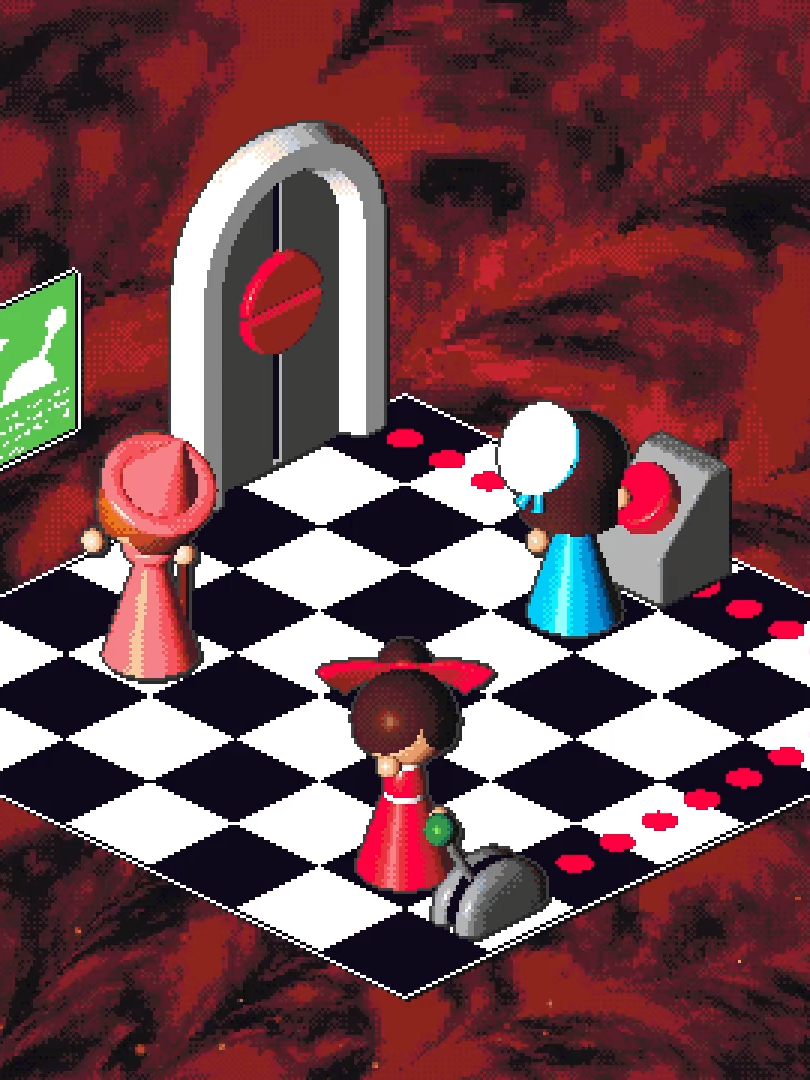 Cy and Rue: Belligerent Button. Music by A M 4 N, original audio by @trapceleb #fyp #fypツ #foryou #foryoupage #3d #blender3d #cgi #vintagecgi #vintage #80s #90s #dreamcore #retro #pixel #3danimation #weirdcore #isometricpixel