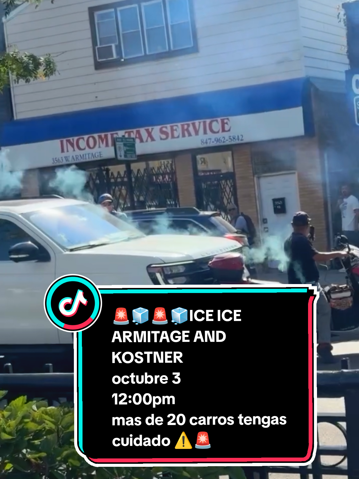 🚨🧊🚨🧊ICE ICE ARMITAGE AND KOSTNER  octubre 3  12:00pm  mas de 20 carros tengas cuidado ⚠️🚨🧊#ICE #chicago #HIELOCHICAGO #lamigra #viralvideo 