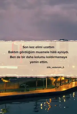 yemin ettim..