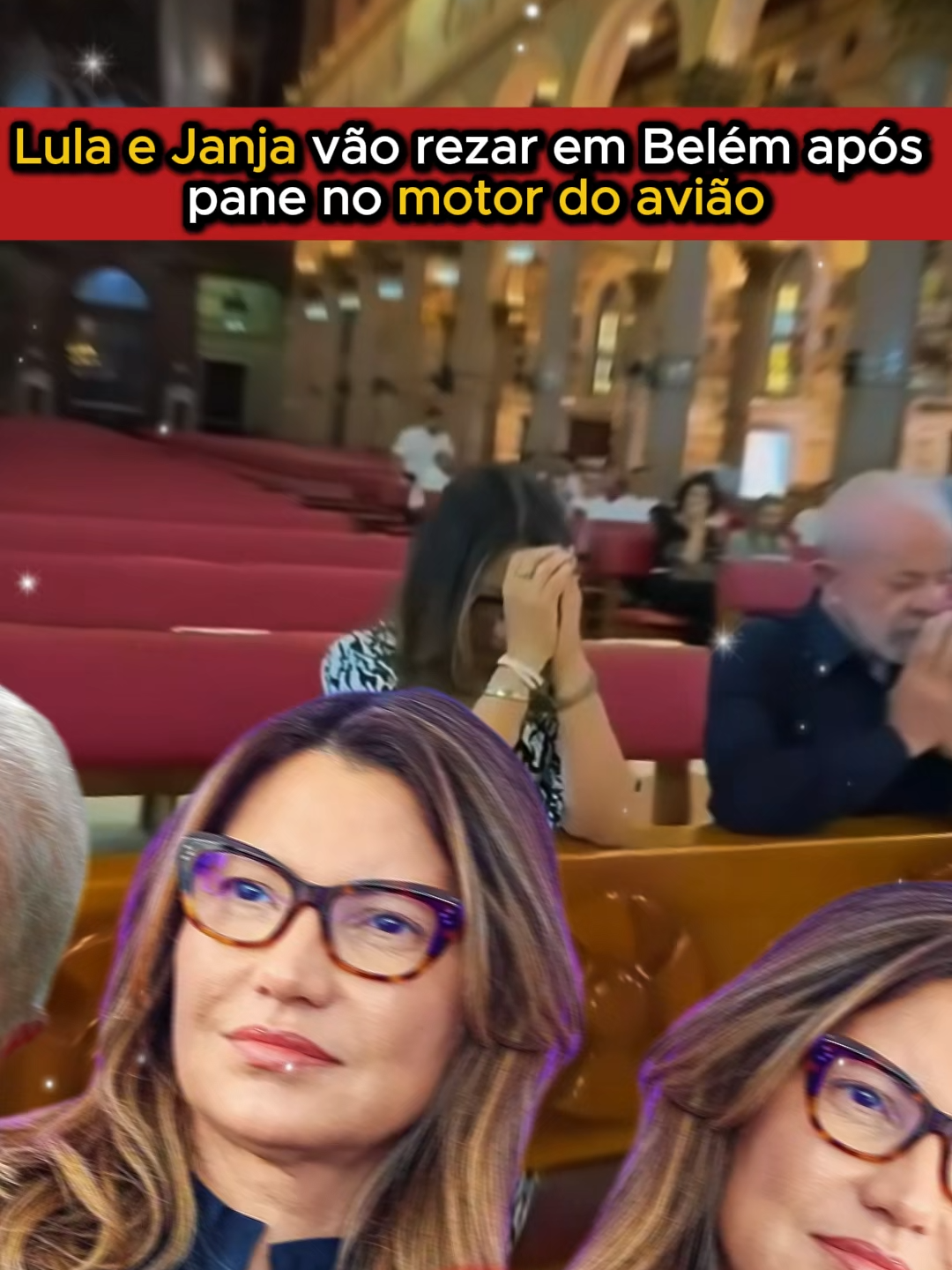 Lula e Janja em oração após susto no avião #Lula#Janja#Belem#AviaoPresidencial