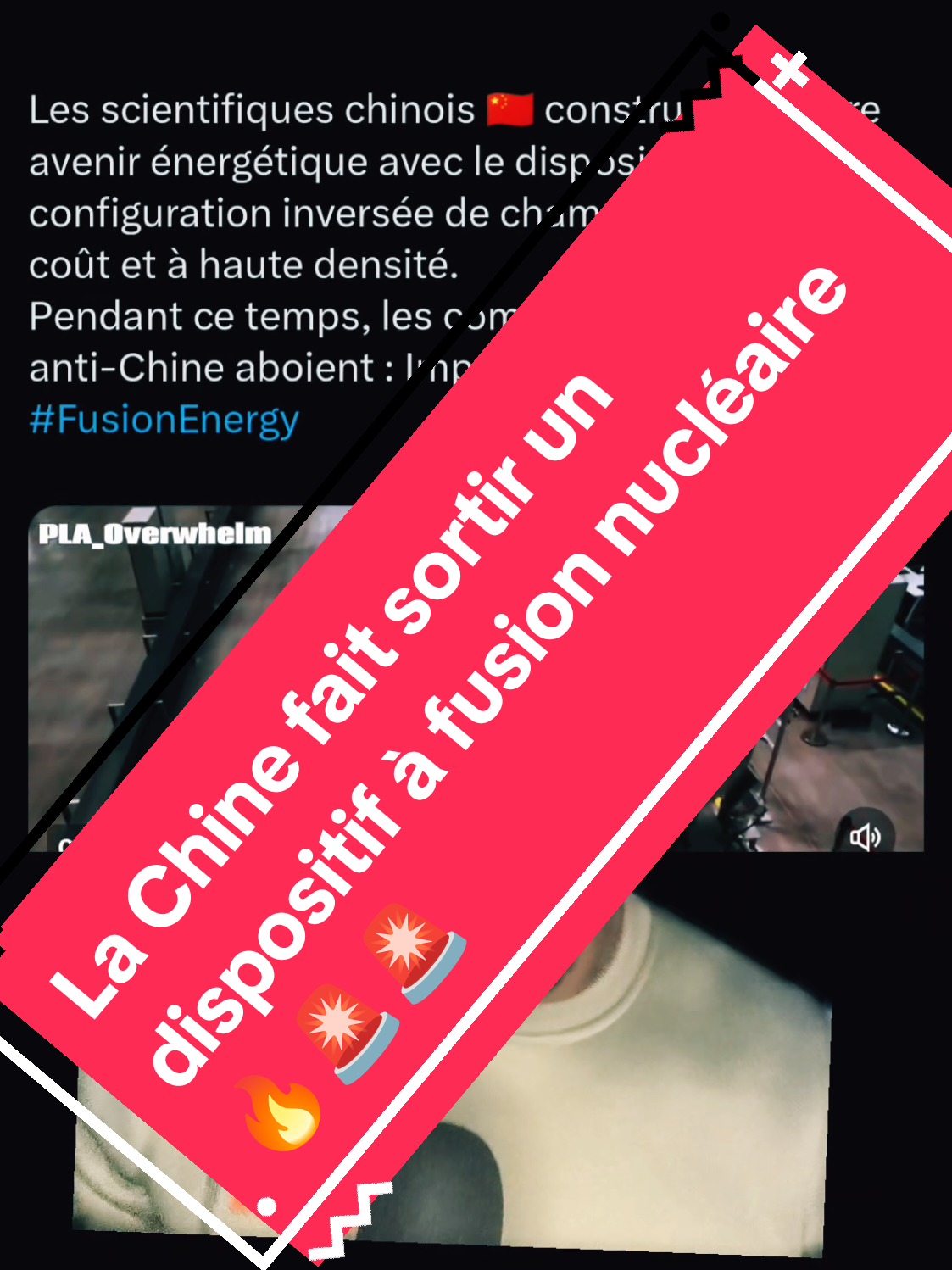 La Chine fait sortir un dispositif à fusion nucléaire 🔥🚨🇨🇳 #pourtoi #donaldtrump #poutine #chine #nucleaire 