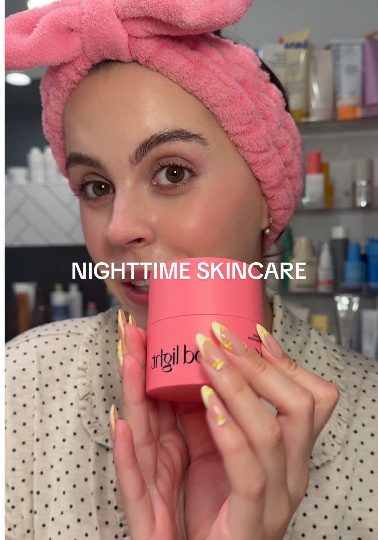 Soothing nighttime skincare routine!  @good light cosmetics strawberry moon cleansing balm @byoma new cleanser @cocokind calming magnesium mist @Hero US mighty patch  @Bloomeffects royal tulip bi phase tonic (SYDNEY20 for 20% off) @Dieux Skin deliverance serum @Experiment Beauty molecular mesh @educatedmess grow a pair lash and brow serum (SYDNEY10 for 10% off) #skincare #skincareroutine #nighttimeskincare #nighttimeskincareroutine #barrierrepair 