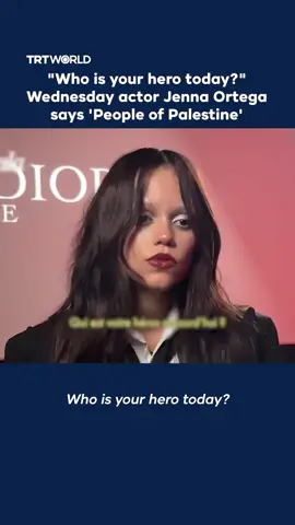 Outspoken Hollywood star Jenna Ortega says that 'Palestinians' are her hero during an interview at an event in Paris on September 30.