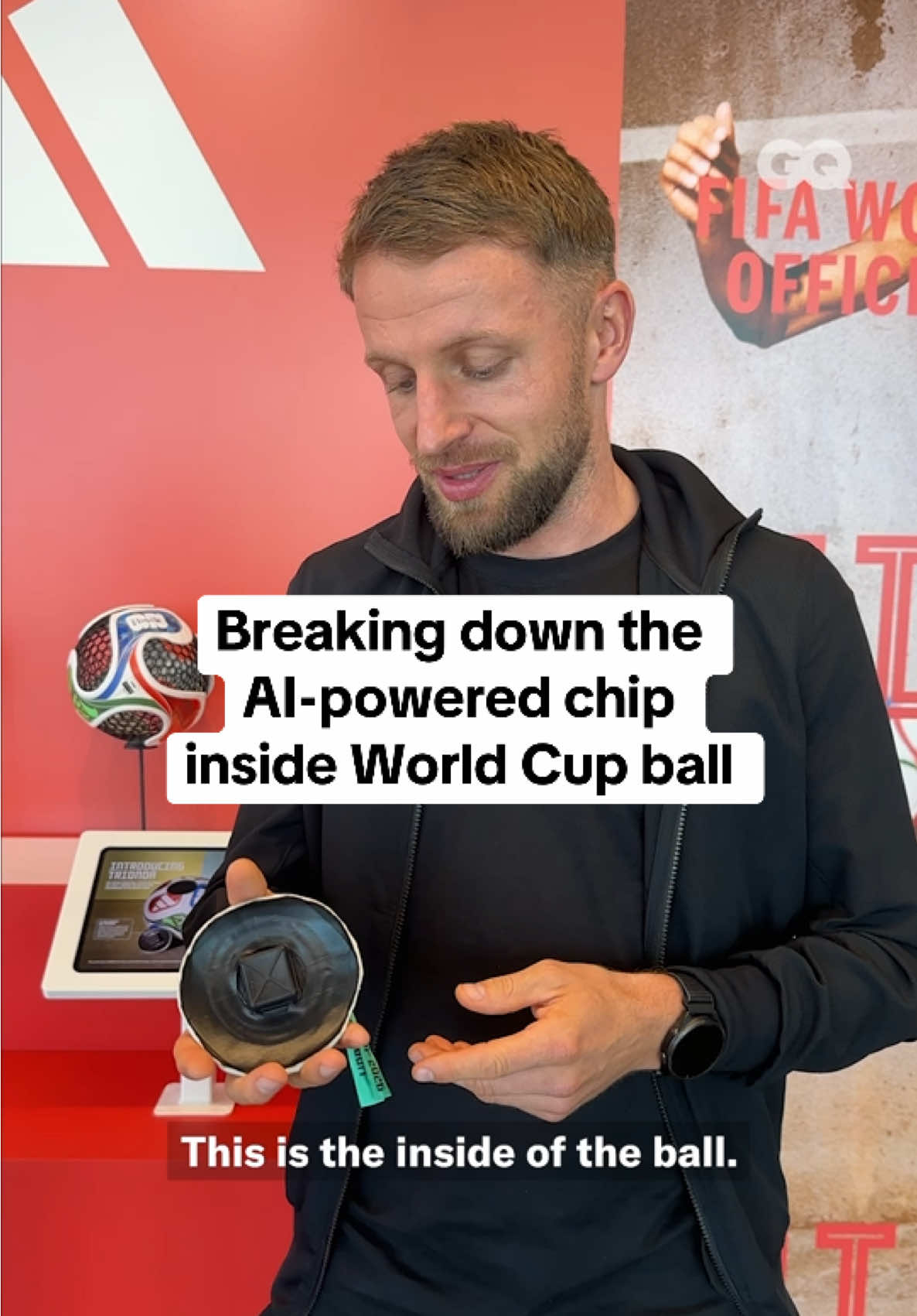 The adidas TRIONDA is set to be the most advanced ball in World Cup history thanks to an AI-powered chip embedded inside. Hannes Schaefke, the Football Innovation Lead at adidas, breaks down the Connected Ball Technology and why the chip won’t affect the overall weight balance. #adidas #Soccer #football #worldcup #trionda 